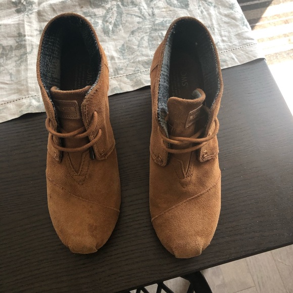 Toms suede wedge bootie - Picture 3 of 3